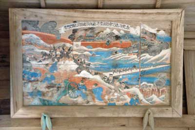 熊野神社拝殿内の左の絵